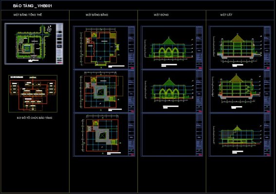 bản vẽ autocad nhà văn hóa
