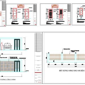 Bản vẽ cad cổng nhà